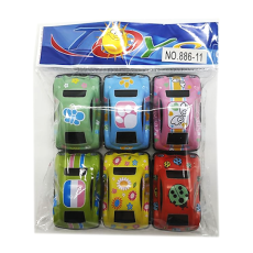 Alloy Speedy Pullback Beetle Cars - 6 Piece